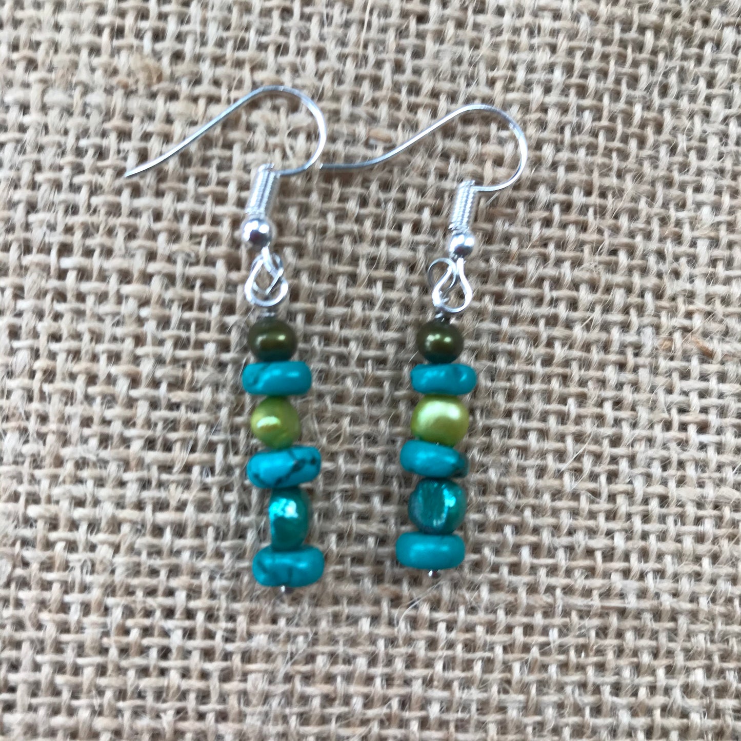 Turquoise Earrings - Women's Turquoise Earrings - Sterling Silver Earrings - Silver Custom Earrings - Gift - Present